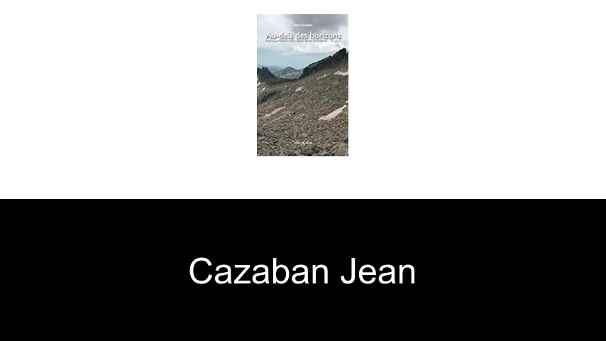 livres de Cazaban Jean