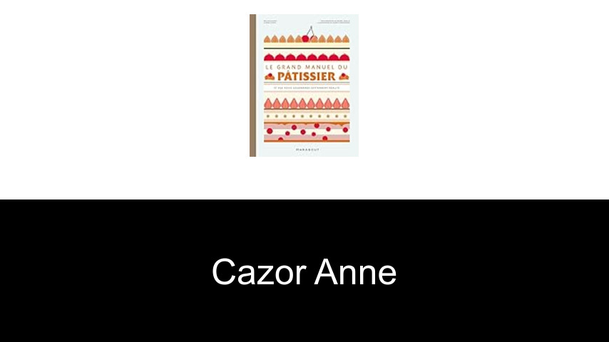 livres de Cazor Anne
