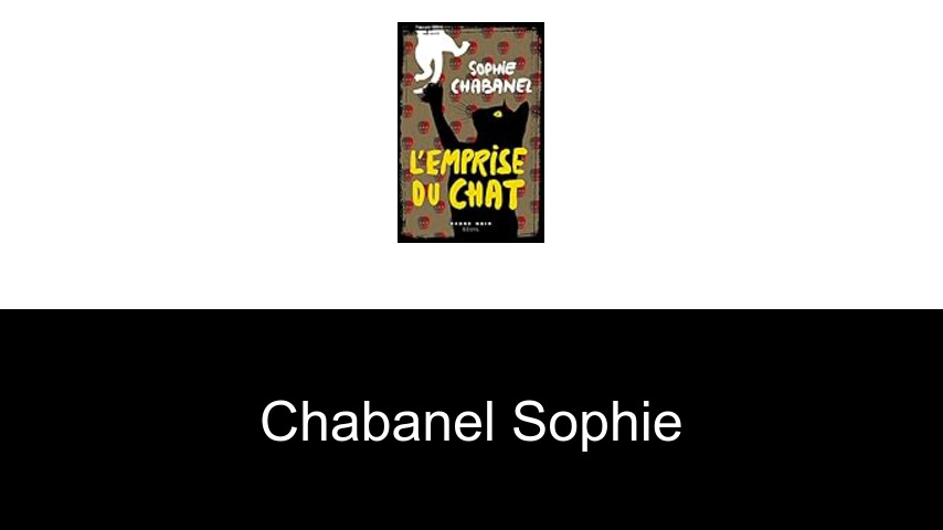 livres de Chabanel Sophie