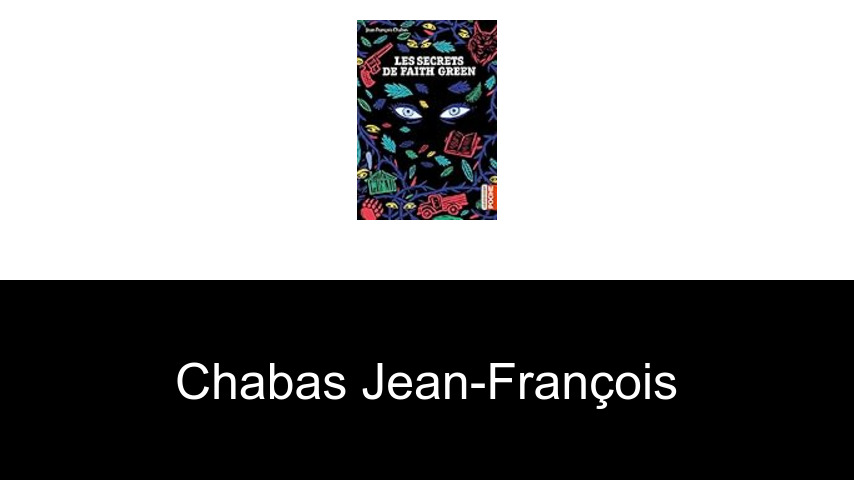 livres de Chabas Jean-François