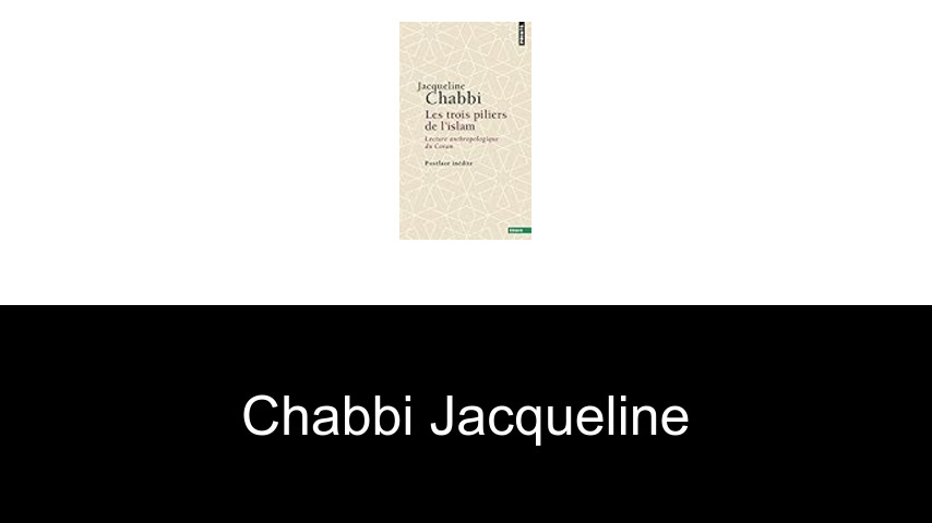 livres de Chabbi Jacqueline