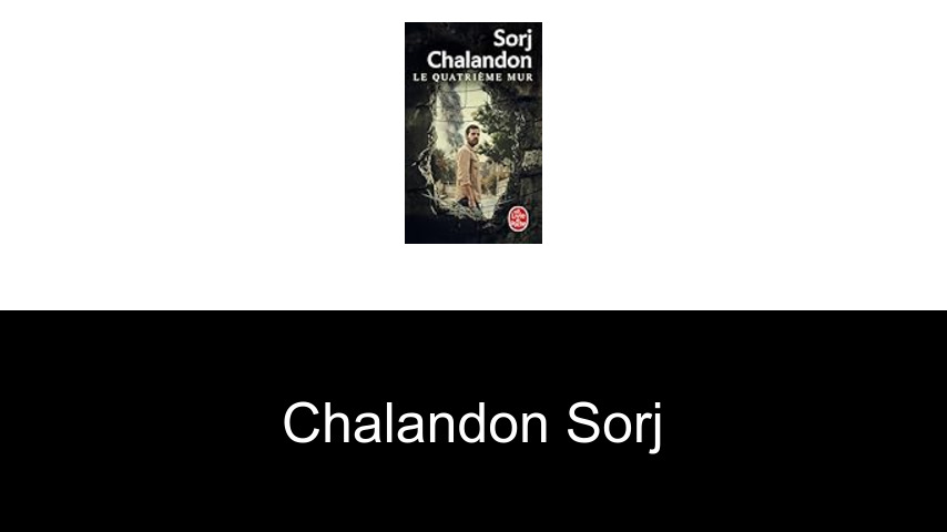 livres de Chalandon Sorj