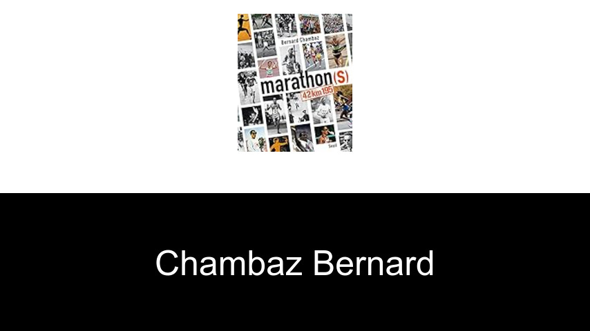 livres de Chambaz Bernard