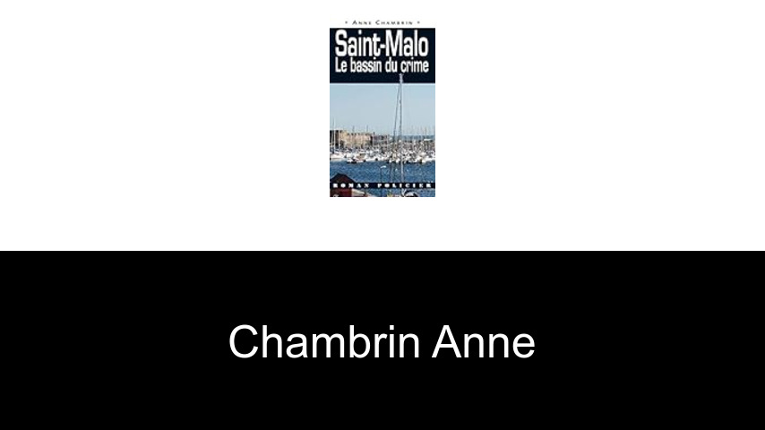 livres de Chambrin Anne