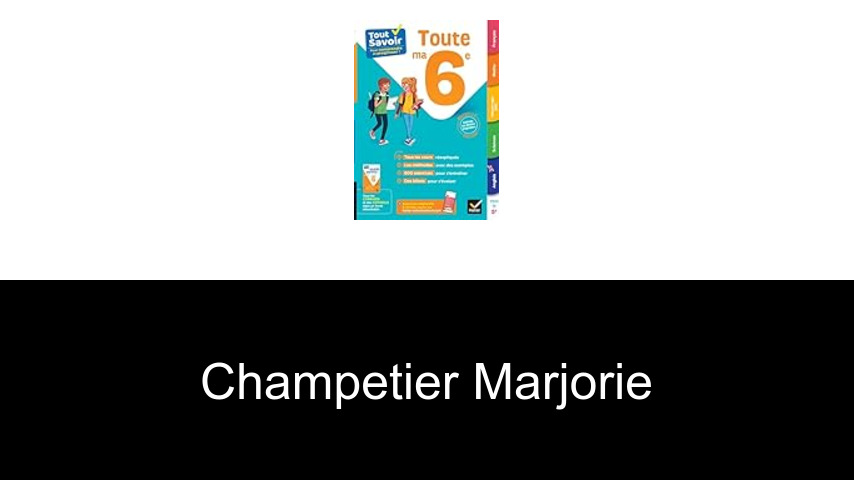 livres de Champetier Marjorie