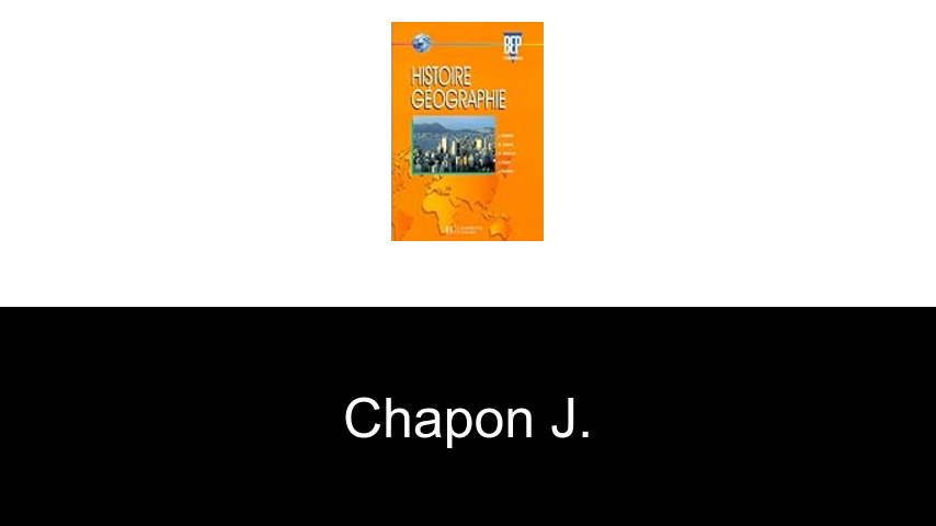 livres de Chapon J.