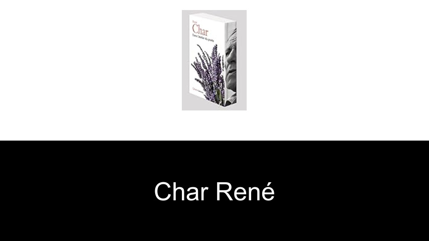 livres de Char René