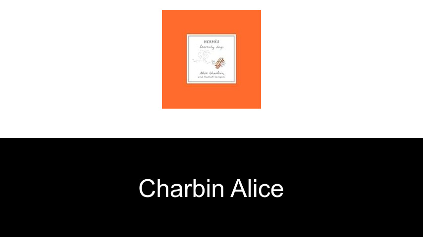livres de Charbin Alice