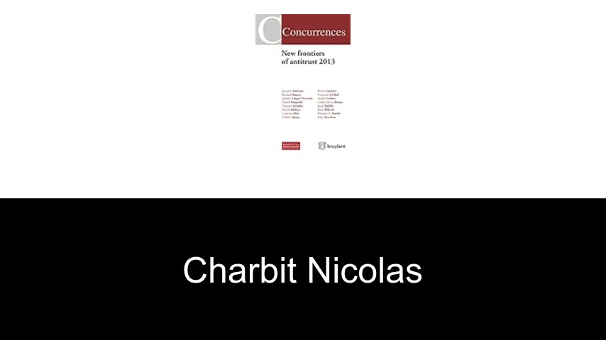 livres de Charbit Nicolas