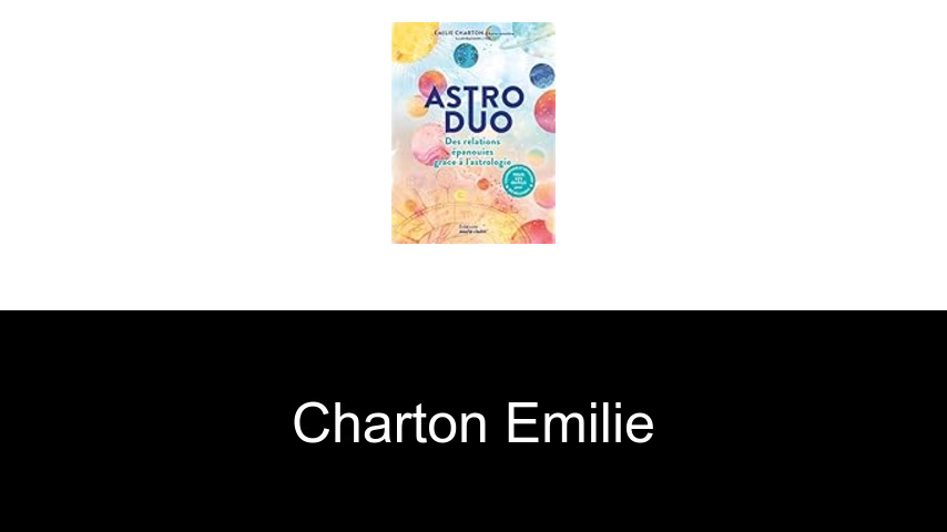 livres de Charton Emilie