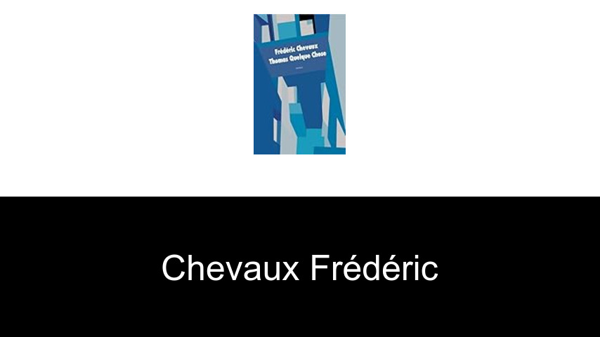livres de Chevaux Frédéric