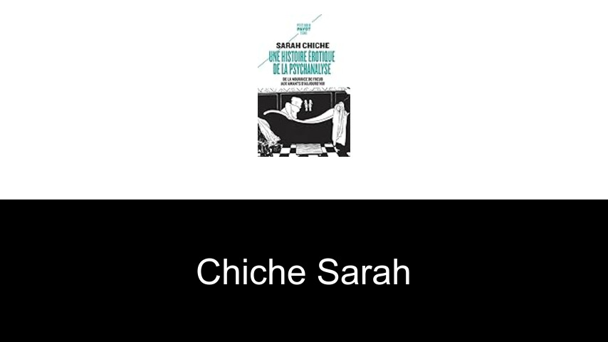 livres de Chiche Sarah