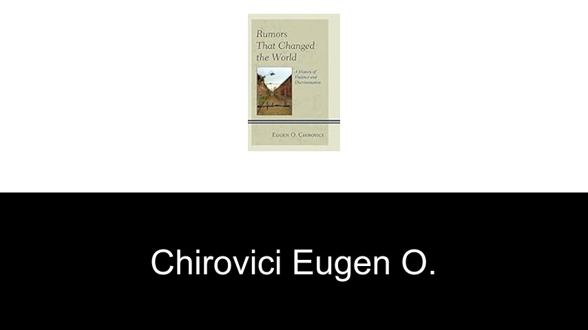livres de Chirovici Eugen O.