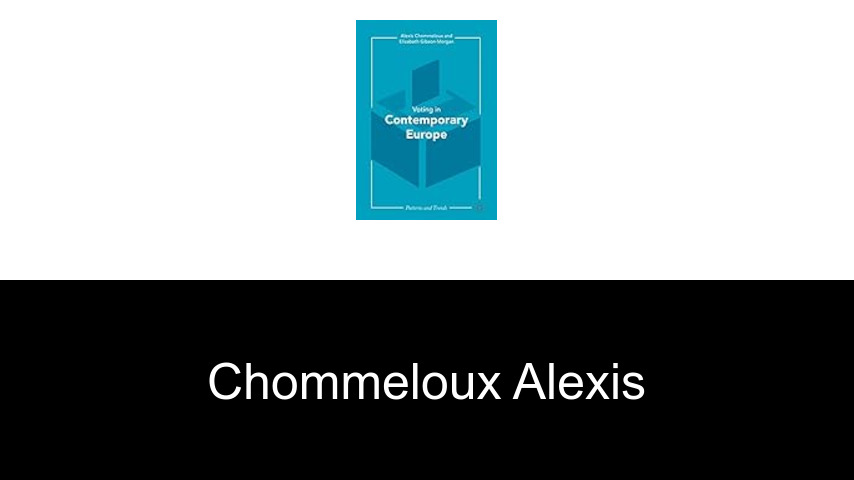livres de Chommeloux Alexis