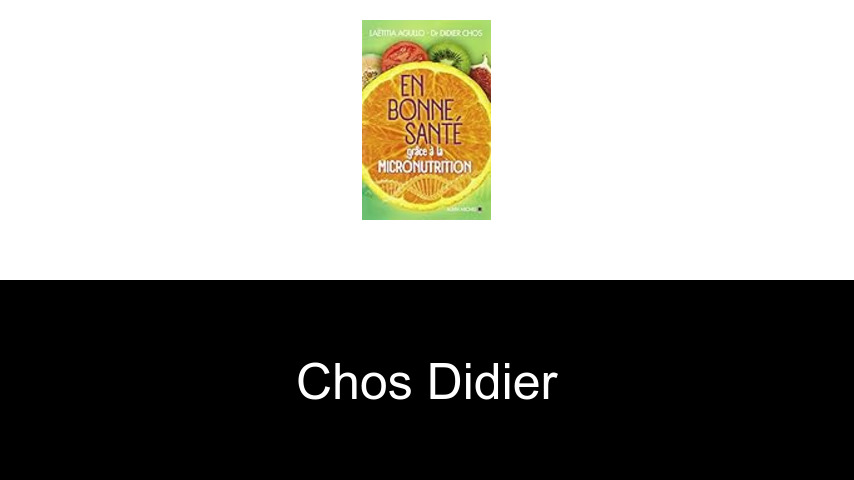 livres de Chos Didier