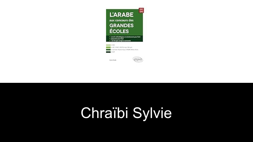 livres de Chraïbi Sylvie