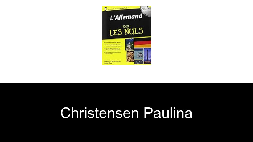 livres de Christensen Paulina