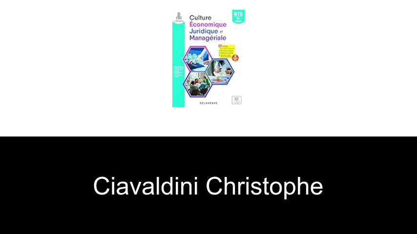 livres de Ciavaldini Christophe