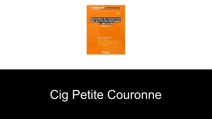 livres de CIG petite couronne