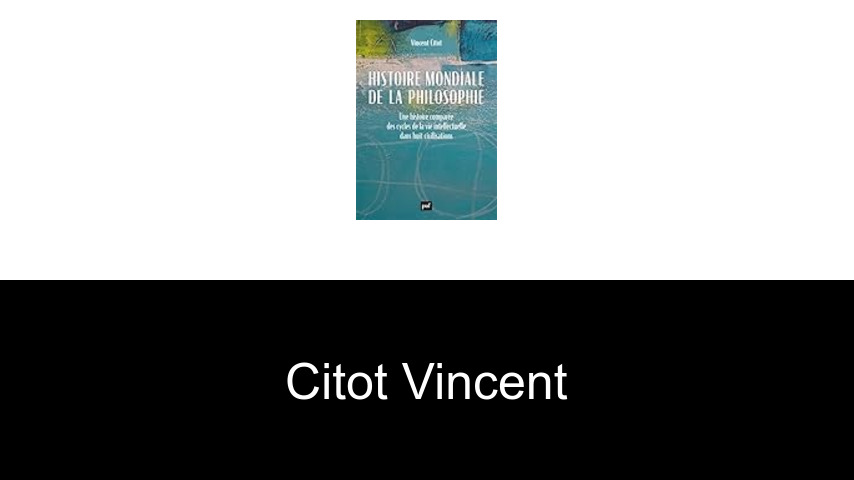 livres de Citot Vincent