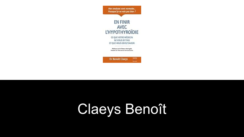 livres de Claeys Benoît