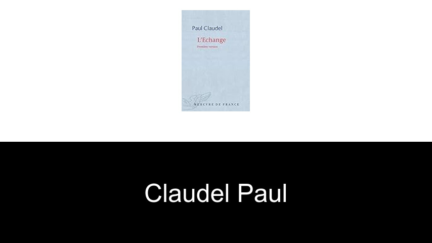 livres de Claudel Paul