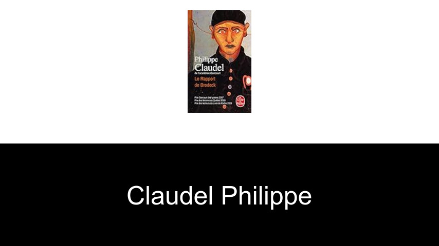 livres de Claudel Philippe