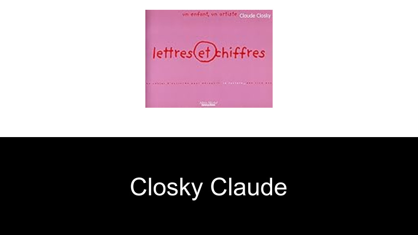 livres de Closky Claude