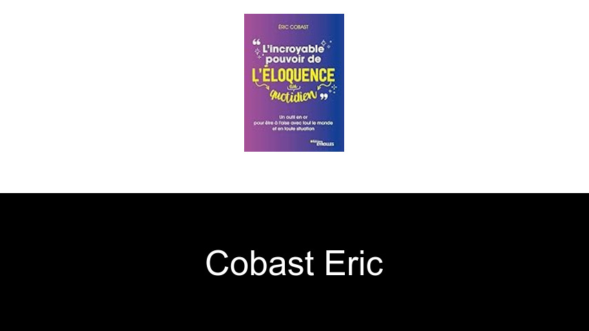 livres de Cobast Eric