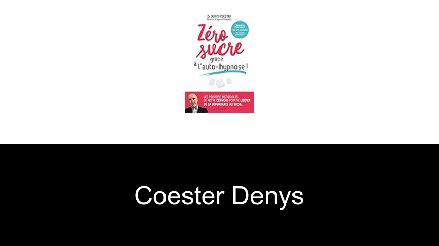 livres de Coester Denys