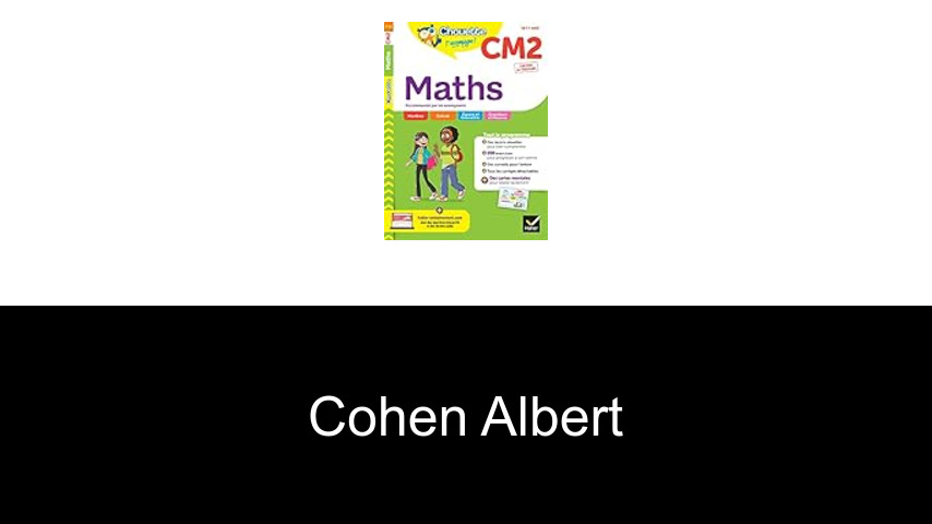livres de Cohen Albert