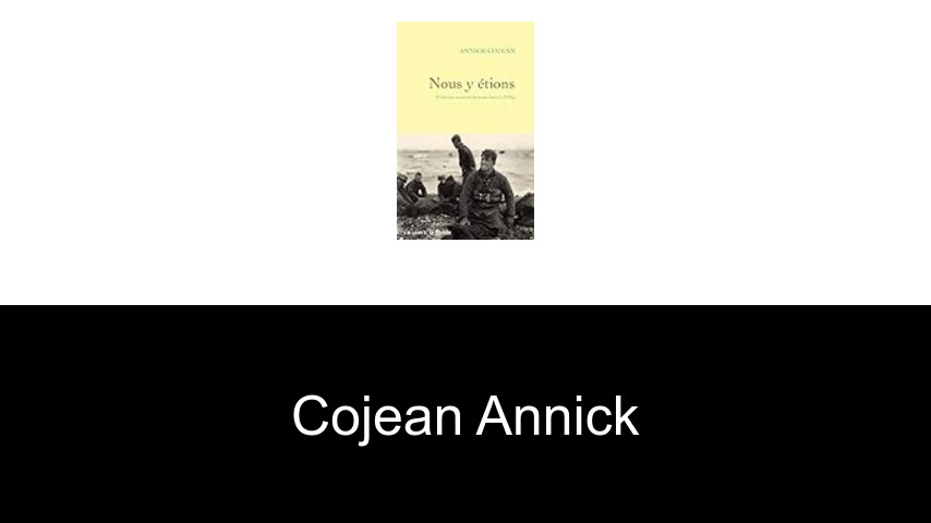 livres de Cojean Annick
