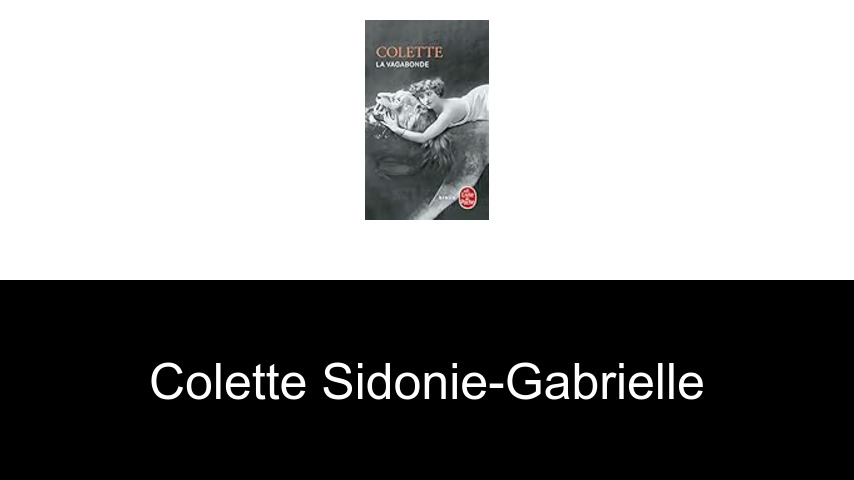 livres de Colette Sidonie-Gabrielle