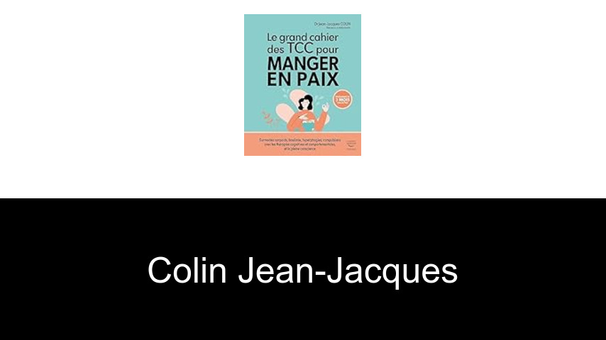 livres de Colin Jean-Jacques