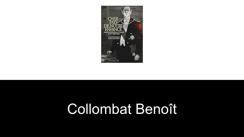 livres de Collombat Benoît