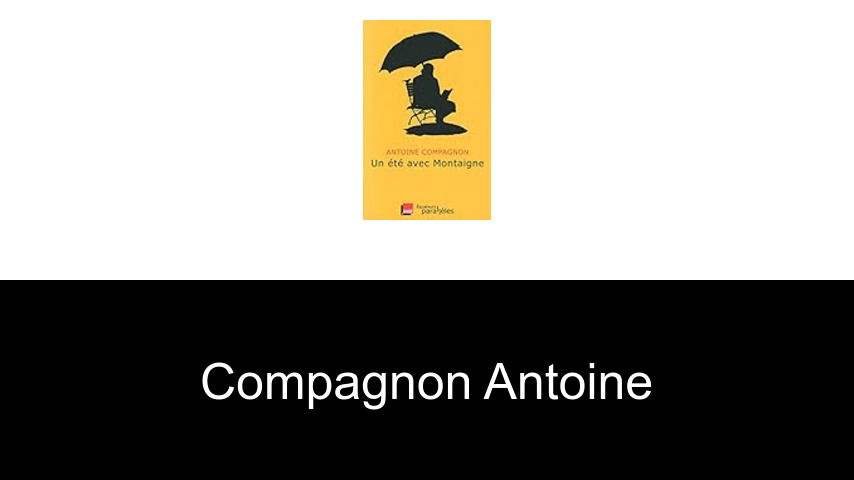 livres de Compagnon Antoine