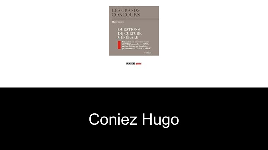 livres de Coniez Hugo
