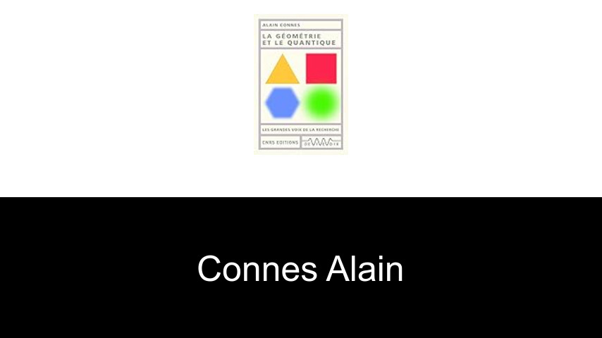 livres de Connes Alain