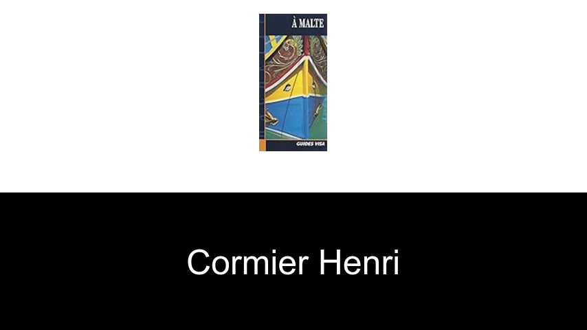 livres de Cormier Henri