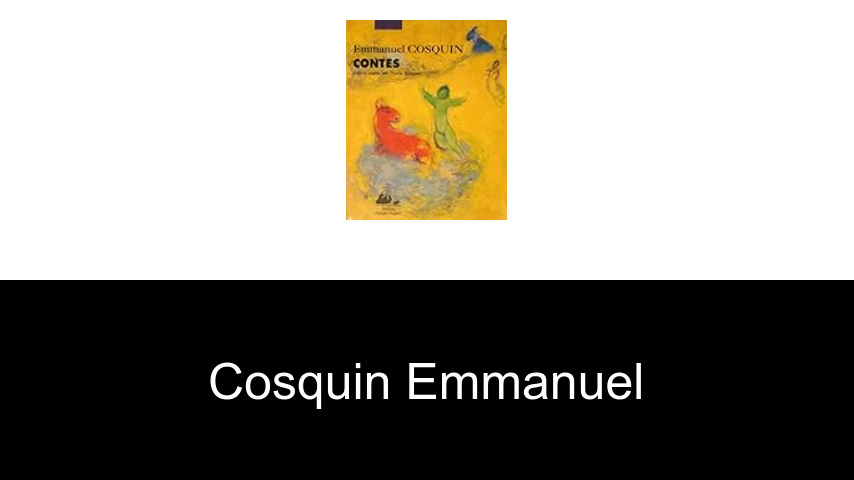 livres de Cosquin Emmanuel