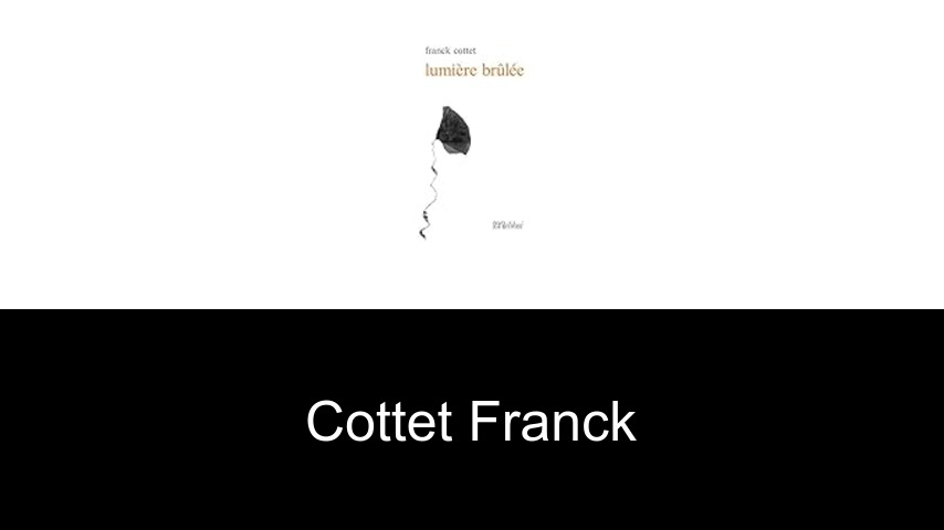 livres de Cottet Franck