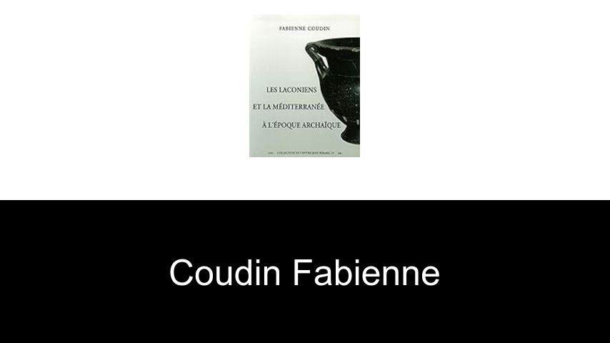 livres de Coudin Fabienne