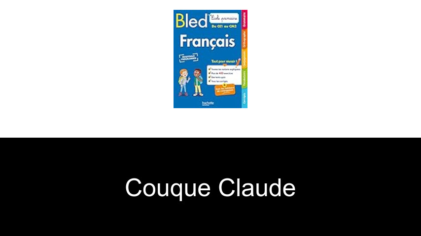 livres de Couque Claude