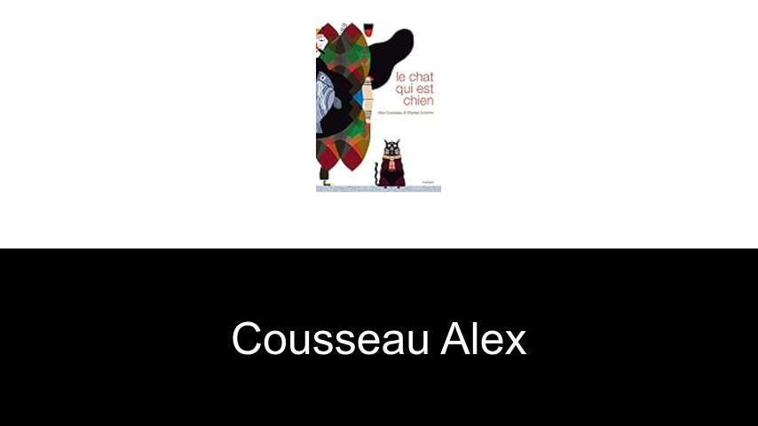 livres de Cousseau Alex
