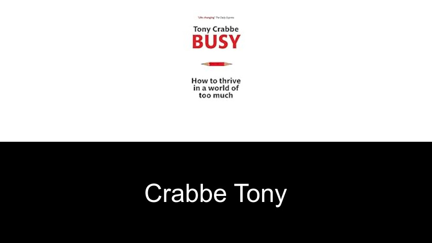 livres de Crabbe Tony