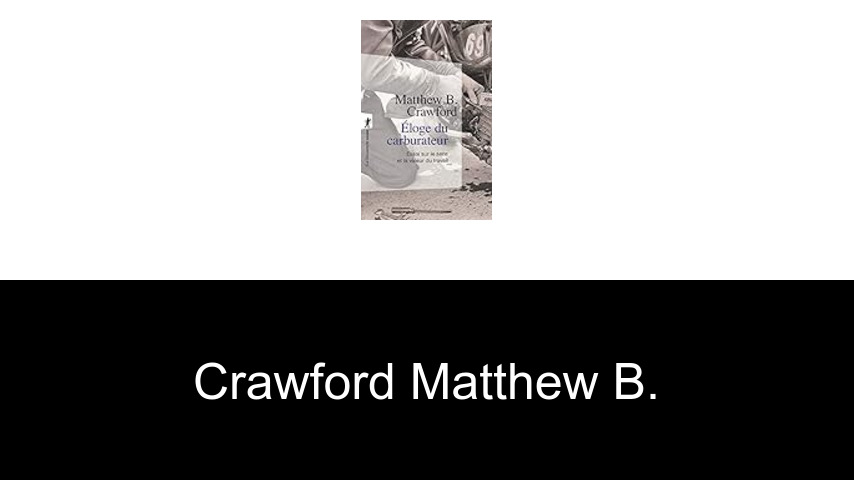 livres de Crawford Matthew B.