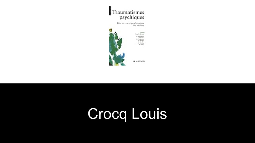 livres de Crocq Louis
