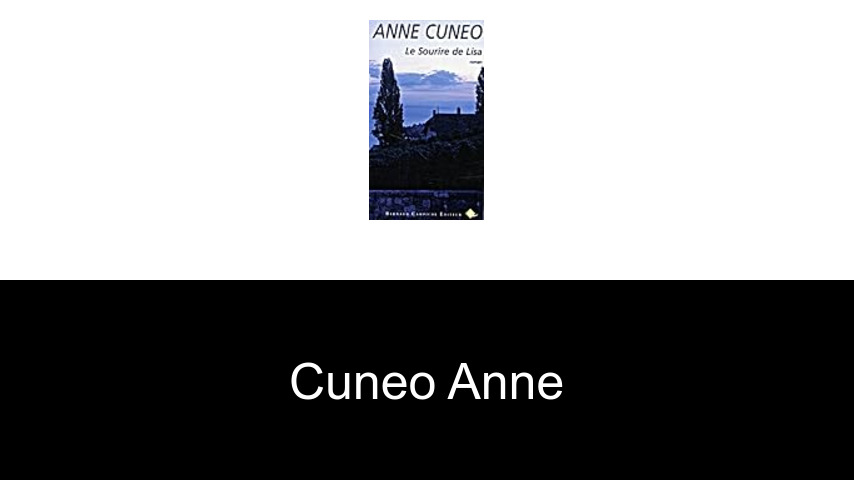 livres de Cuneo Anne