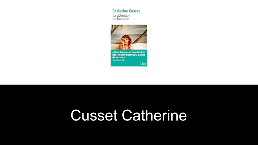livres de Cusset Catherine