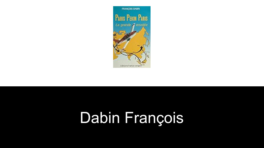 livres de Dabin François